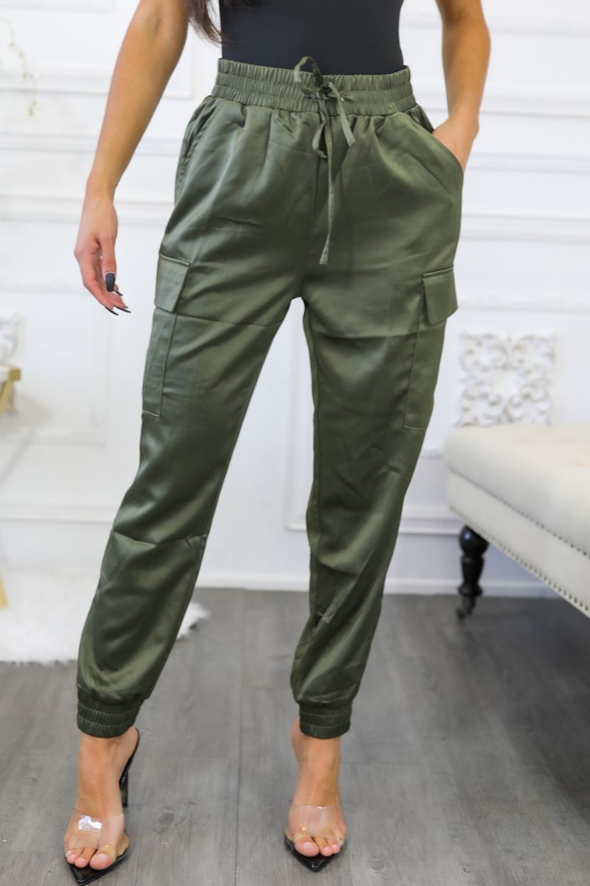 Army Green Green Jogger Cargo Pants Dress Me Up Satin Cargo Jogger Pants S Army Green Green Jogger Cargo Pants Dress Me Up Satin Cargo Jogger Pants S