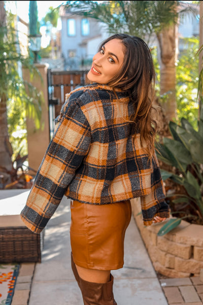 Plaid too Much Cropped Jacket