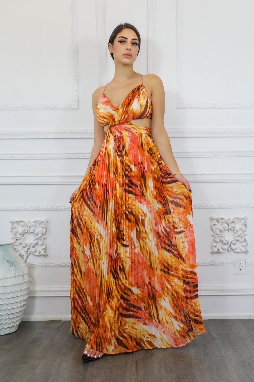 cut out chiffon maxi dress ASOS Design - Maxi Dress - Women - Polyester/Spandex - 2 US