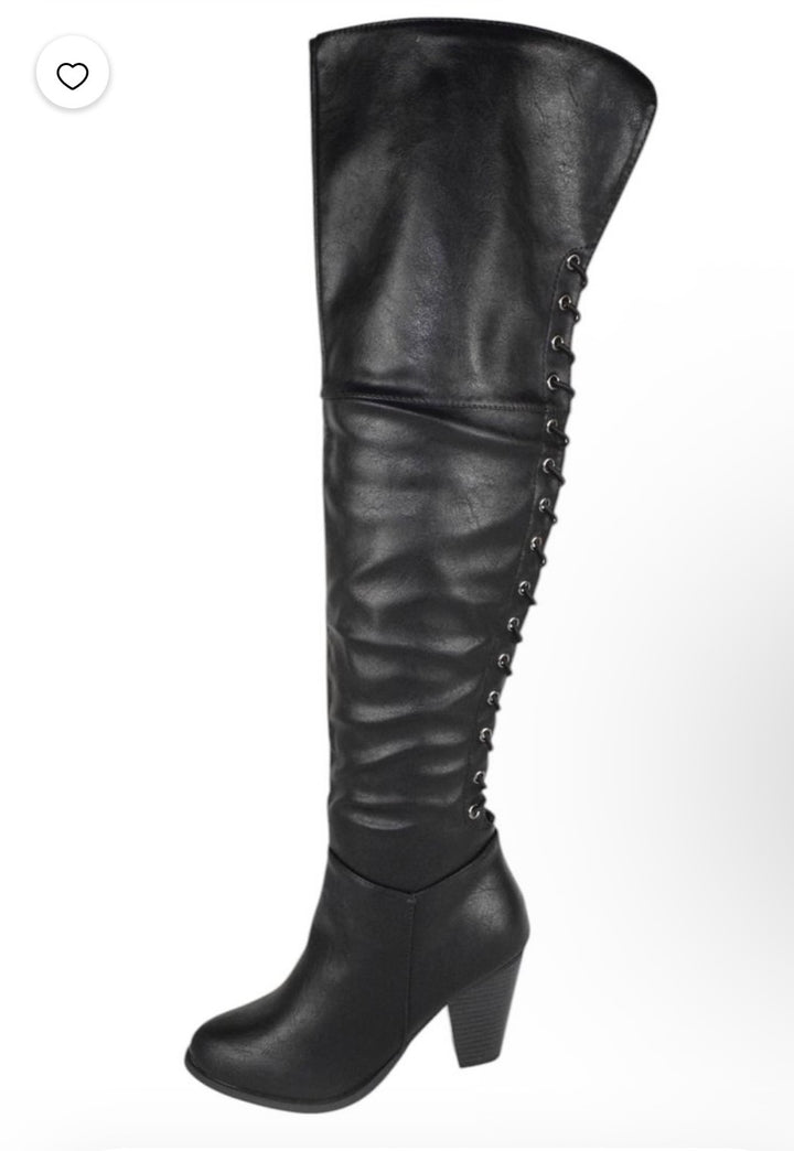 Convertible Lace-Up Knee-High & Thigh-High Boots