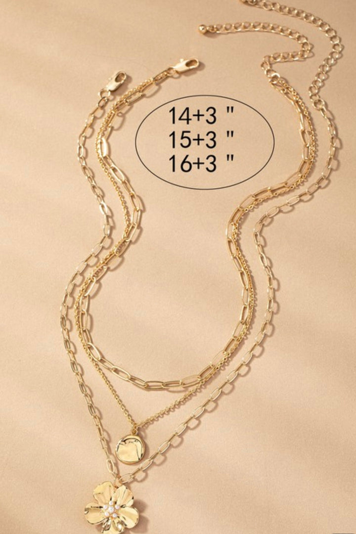 3 Necklaces Set With Mixed Chains