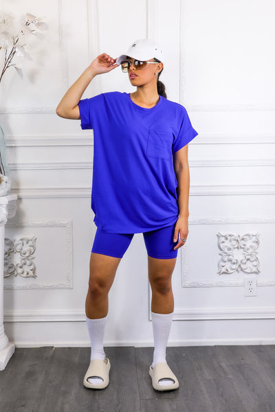 The Relaxed Fit Brushed Microfiber Biker Short Set
