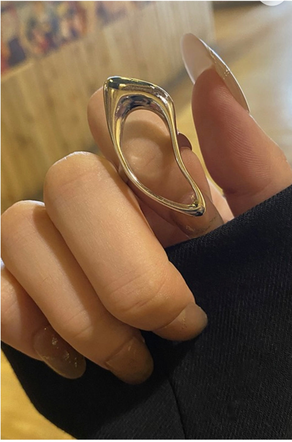 Sculpted Hollow Statement Ring – Gold & Silver Options