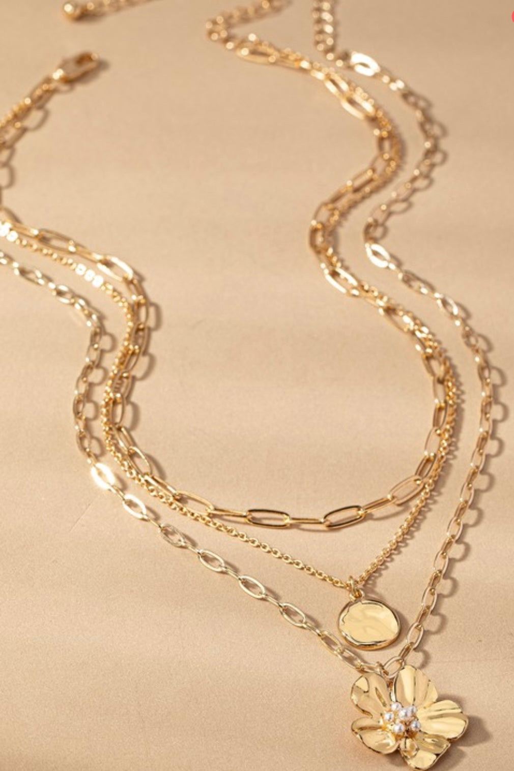 3 Necklaces Set With Mixed Chains