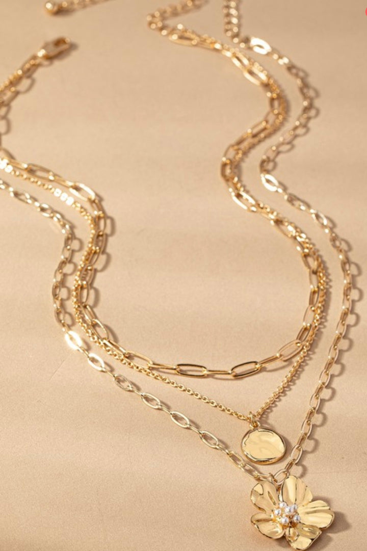3 Necklaces Set With Mixed Chains