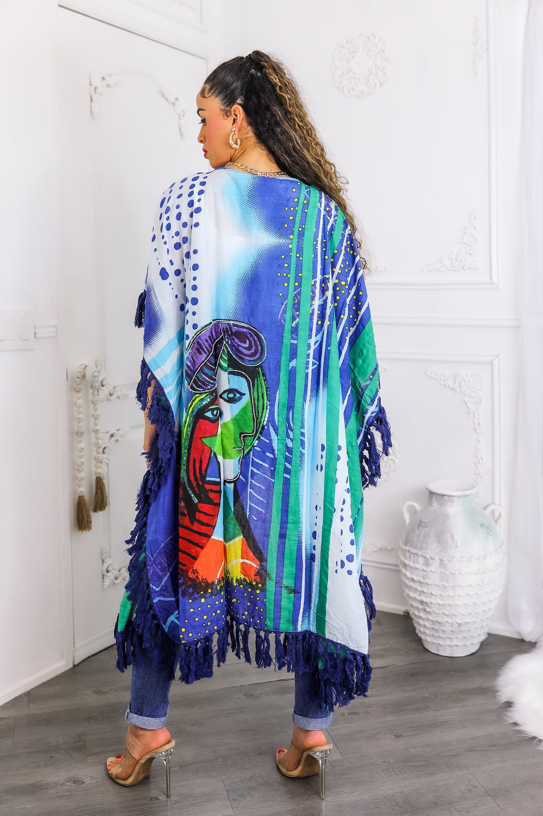 Art Revealed Fringe Kimono