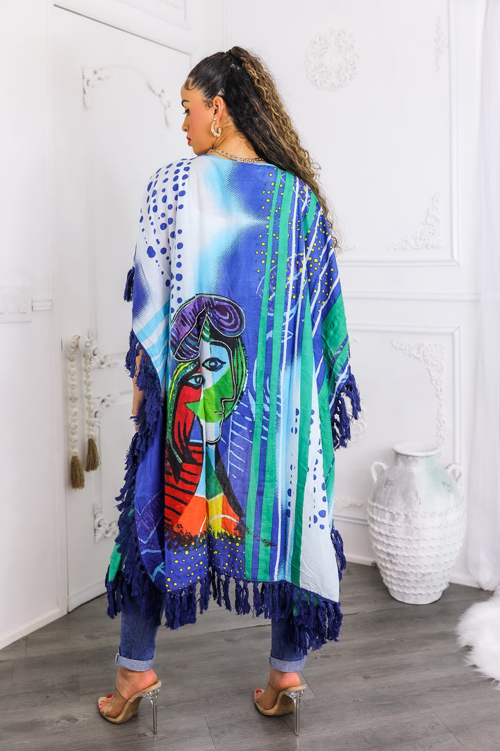 Art Revealed Fringe Kimono
