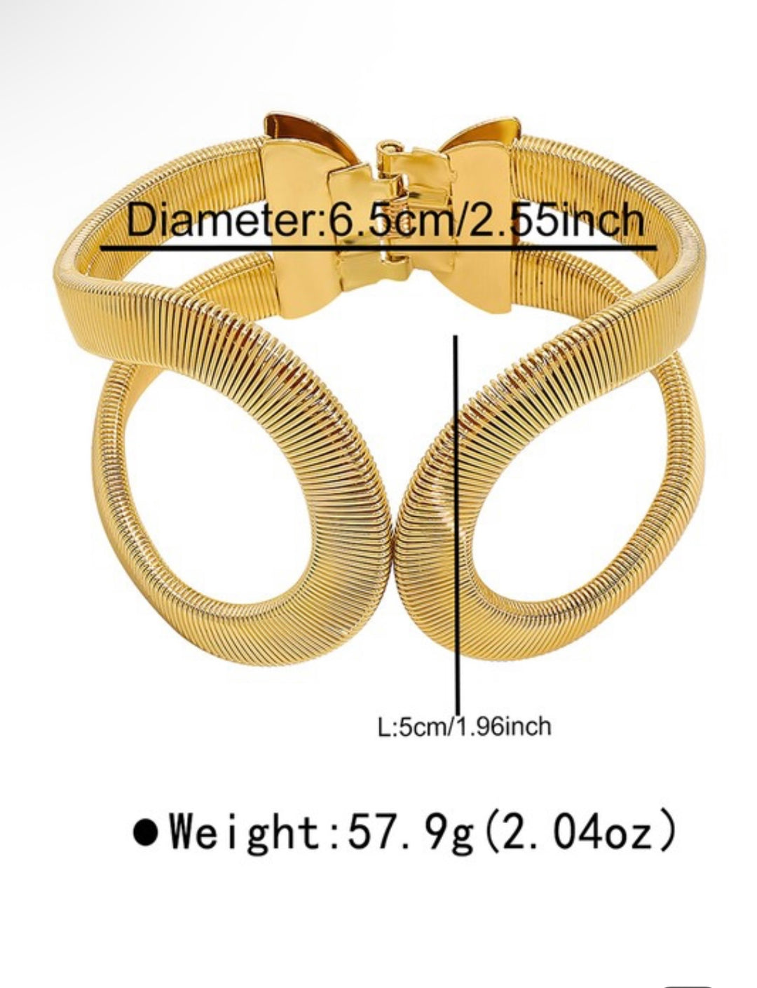 Bold Hollow Twist Metal Bangle Bracelet – Gold & Silver