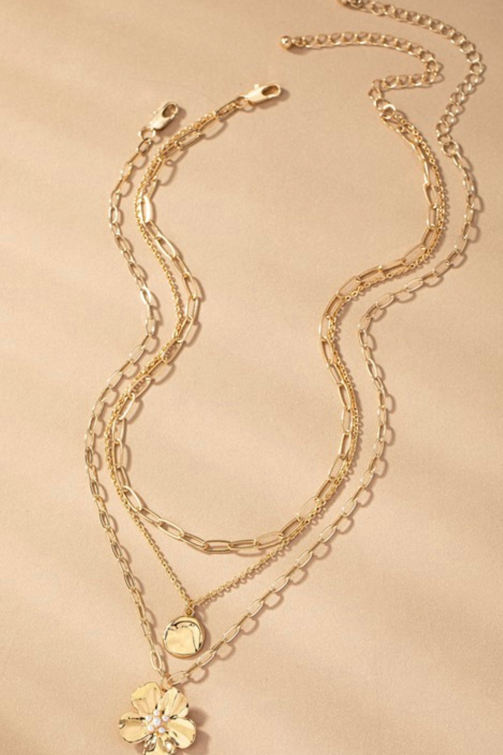 3 Necklaces Set With Mixed Chains