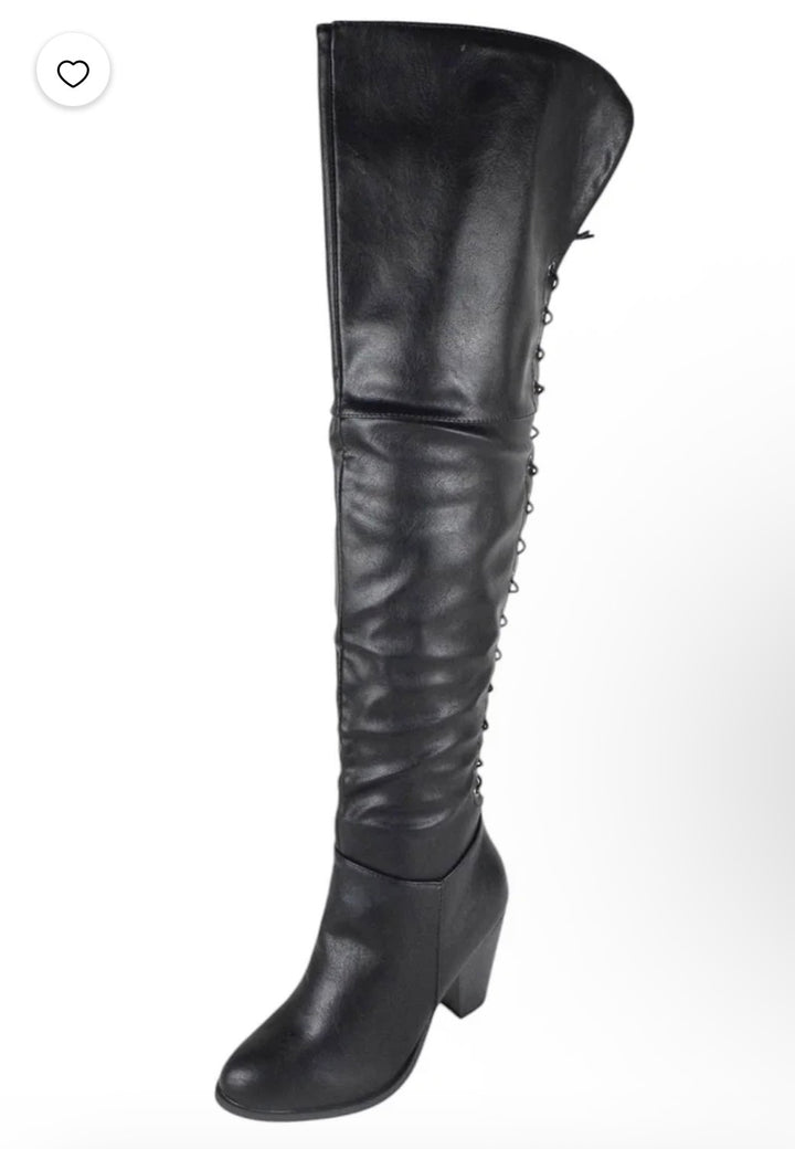 Convertible Lace-Up Knee-High & Thigh-High Boots