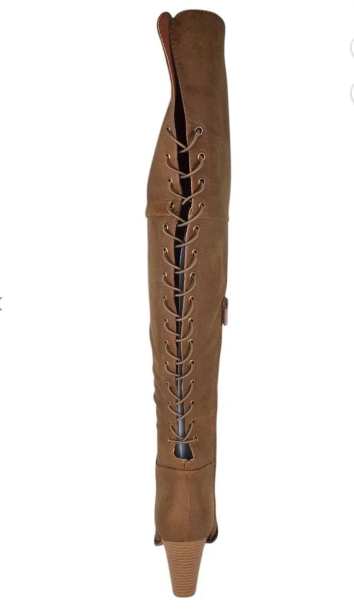 Convertible Lace-Up Knee-High & Thigh-High Boots