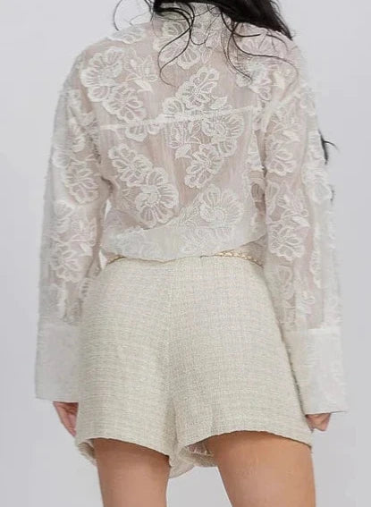 Paris Romance Lace Bow Romper