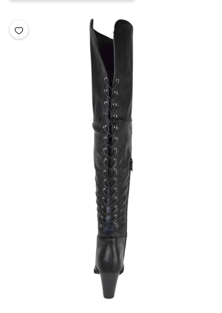 Convertible Lace-Up Knee-High & Thigh-High Boots