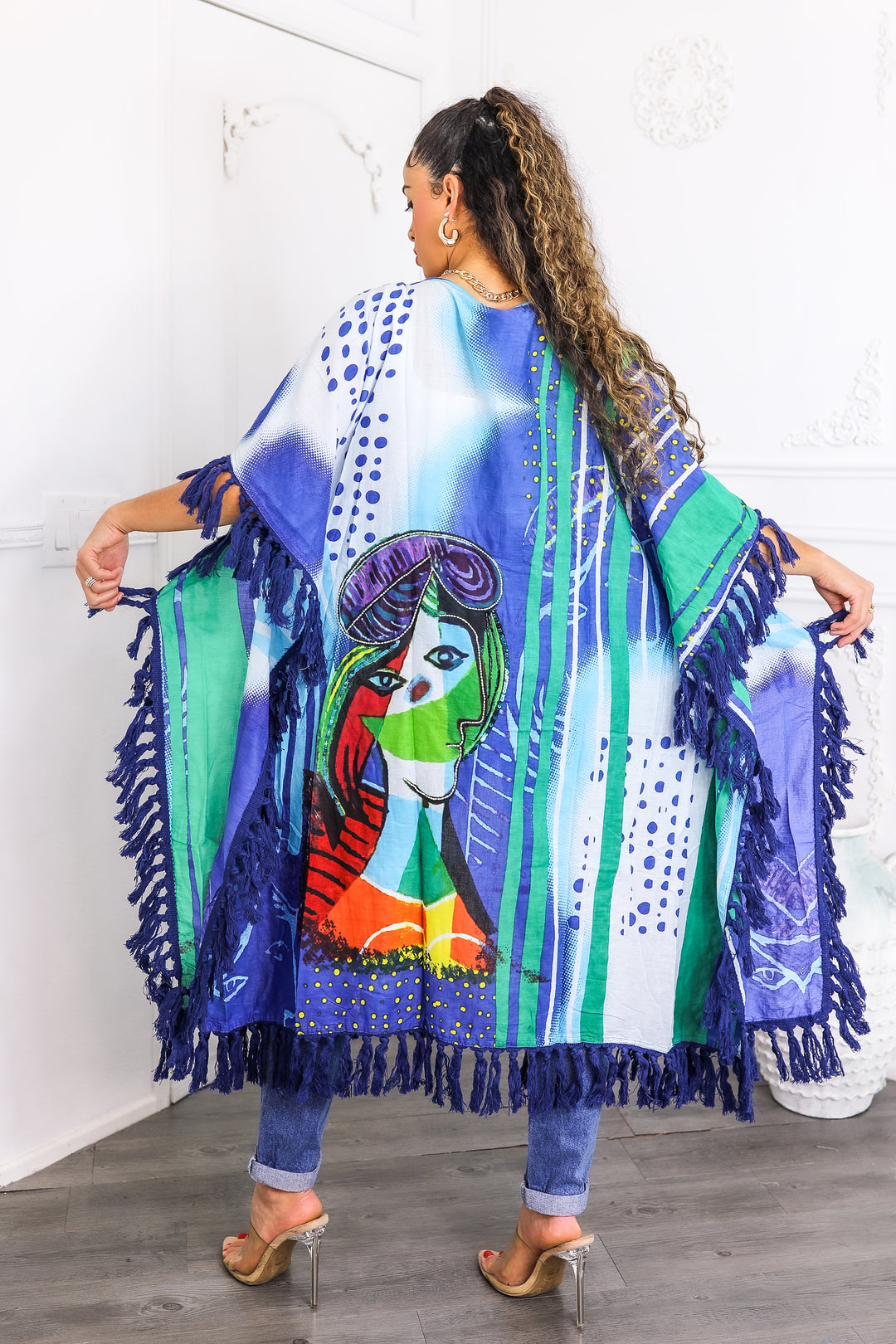 Art Revealed Fringe Kimono