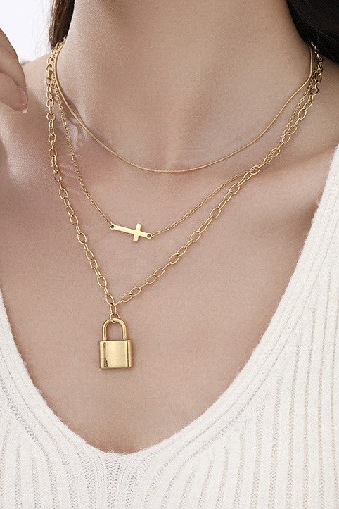 18K Stainless Steel Tarnish Free Layered Necklace