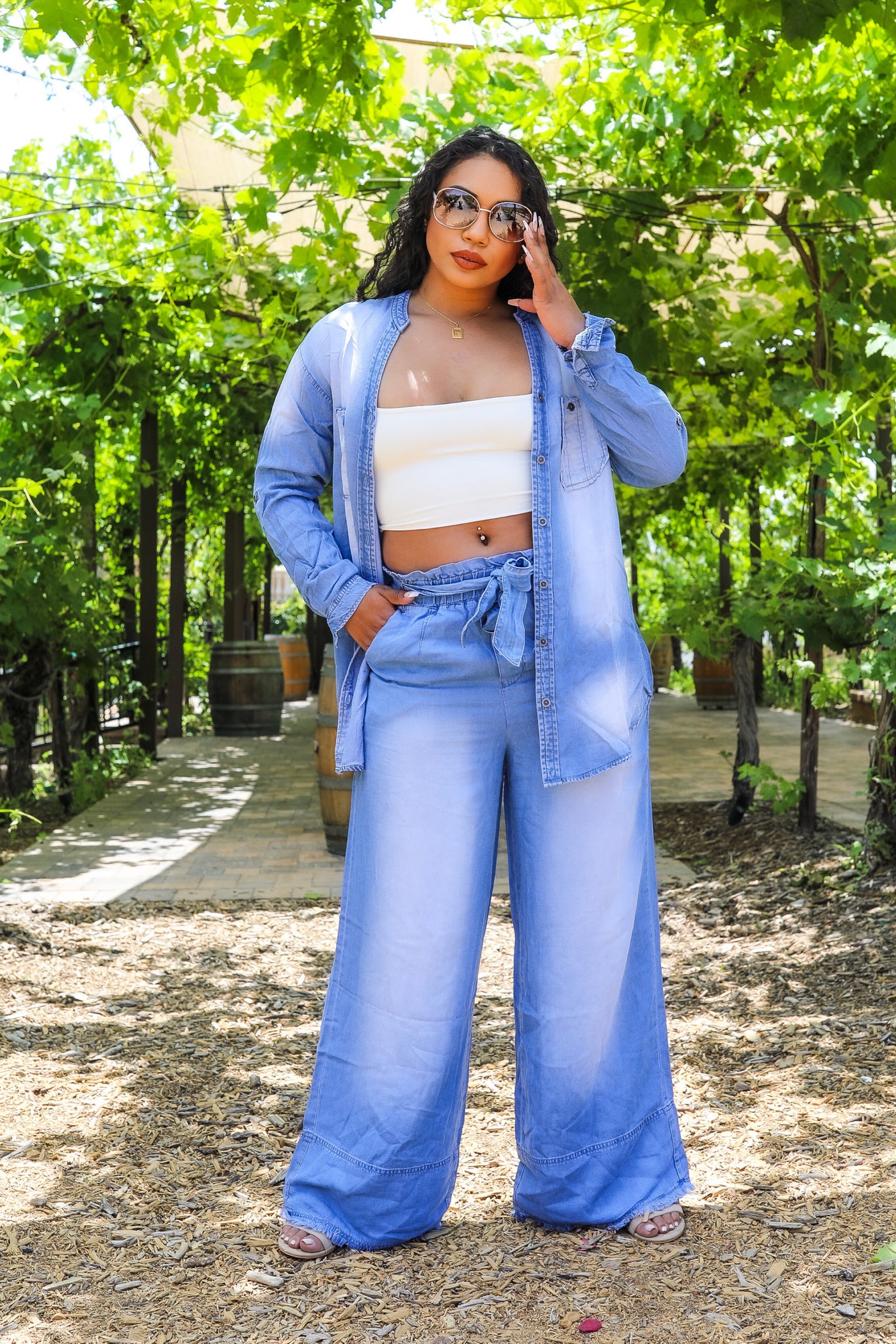 Denim on Denim Pant Set