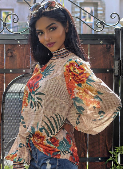 Lush Tropical Floral Top - SURELYMINE