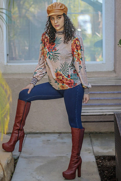 Lush Tropical Floral Top - SURELYMINE