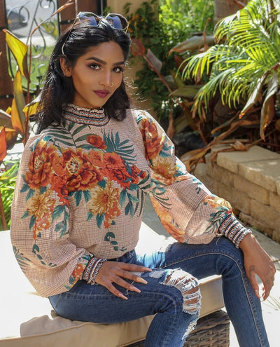 Lush Tropical Floral Top - SURELYMINE