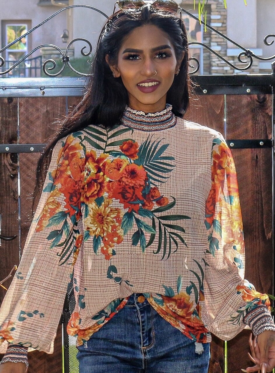 Lush Tropical Floral Top - SURELYMINE