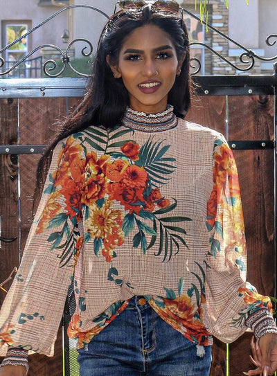 Lush Tropical Floral Top - SURELYMINE