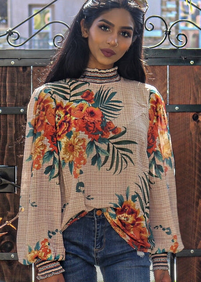 Lush Tropical Floral Top - SURELYMINE