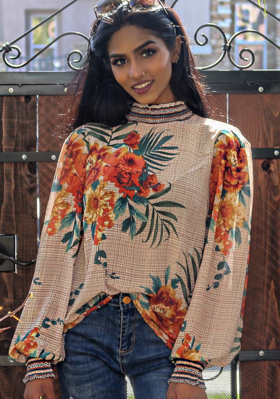 Lush Tropical Floral Top - SURELYMINE