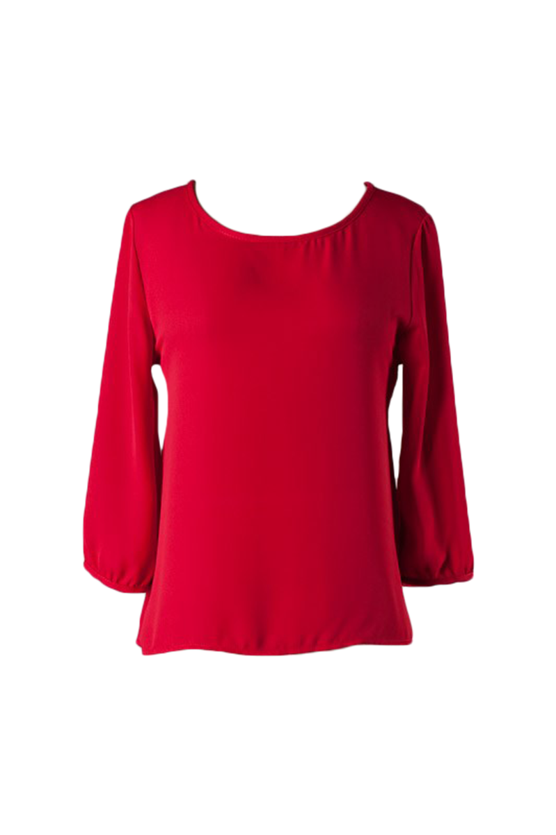 Gorgeous Red Back Bow Blouse - SURELYMINE