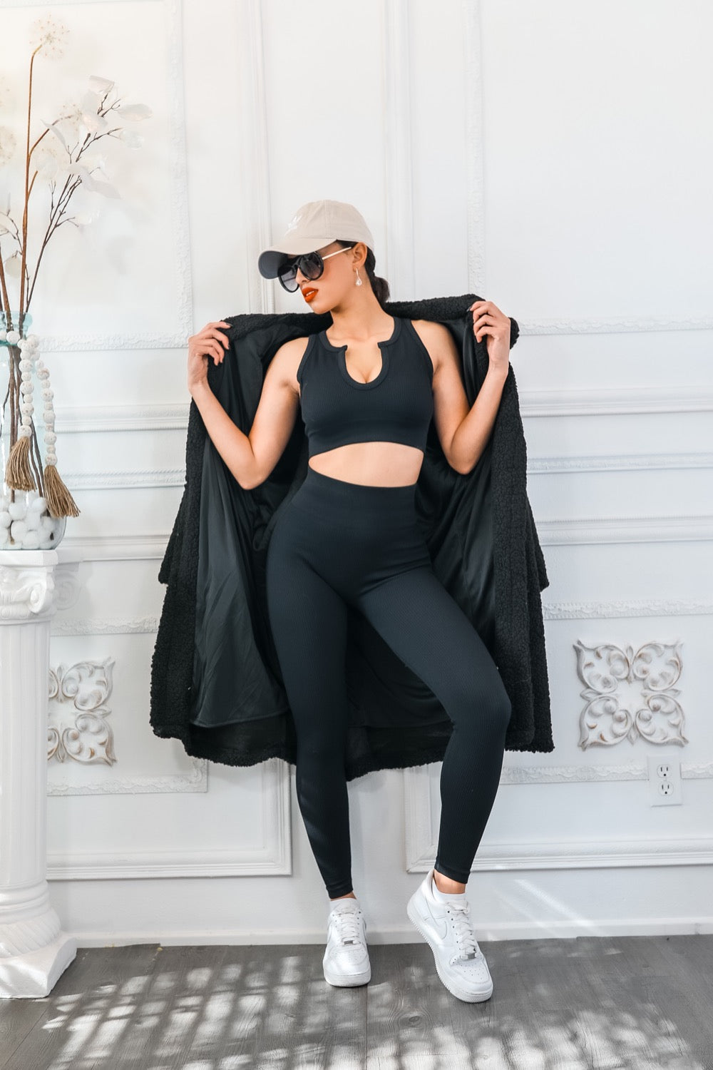 Next Level Ribbed Snatched Active Wear Pant Set