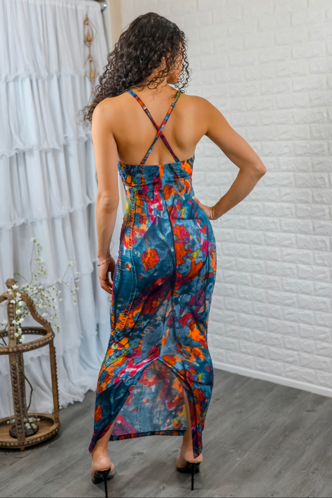 So Iconic Multi Colors Bodycon Maxi Dress SURELYMINE So Iconic Multi Colors Bodycon Maxi Dress SURELYMINE