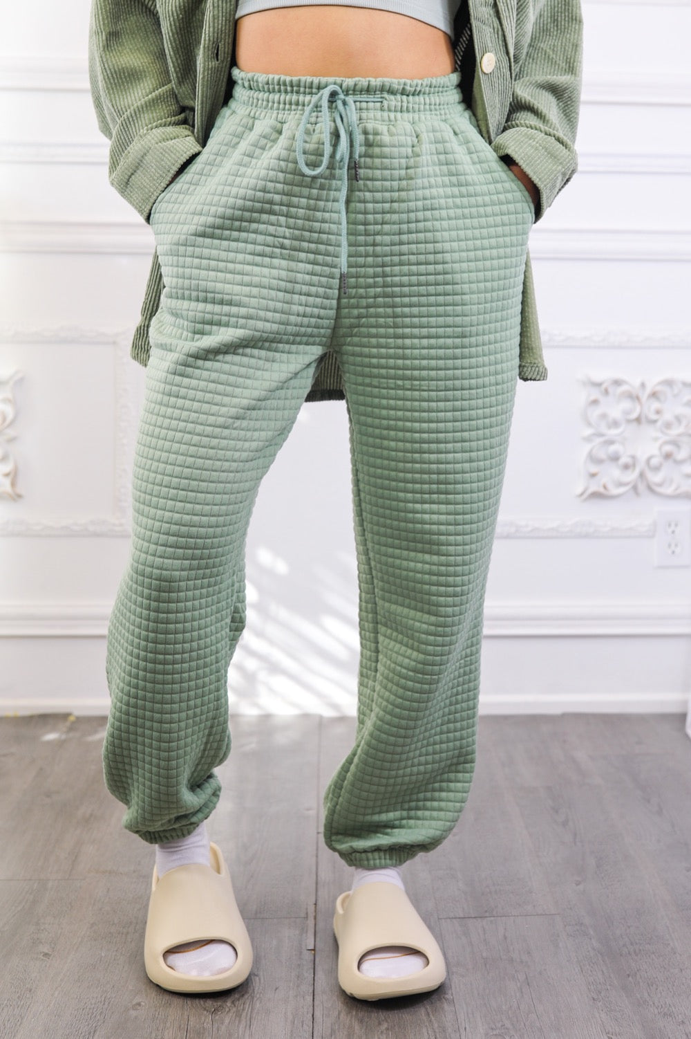 Waffles Anytime Cozy Waffle Jogger Pants