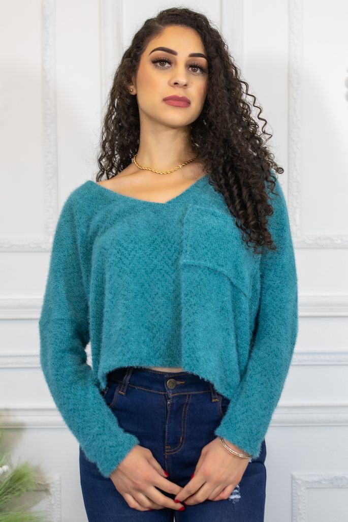 Sweater  Weather Loose Fit Cropped Sweater