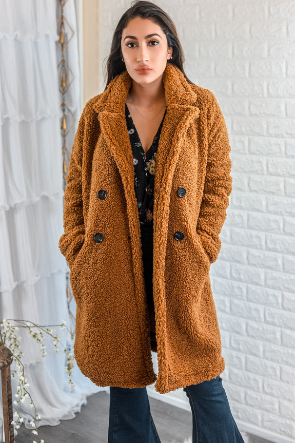OH Teddy Baby Faux Fur Teddy Coat Camel - SURELYMINE
