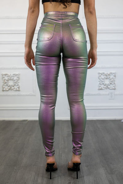 Metallic Dimensions Disco Stretch Pants