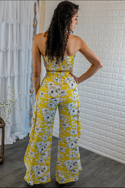 Creating Moments Ruffle Flower Print Pant Set