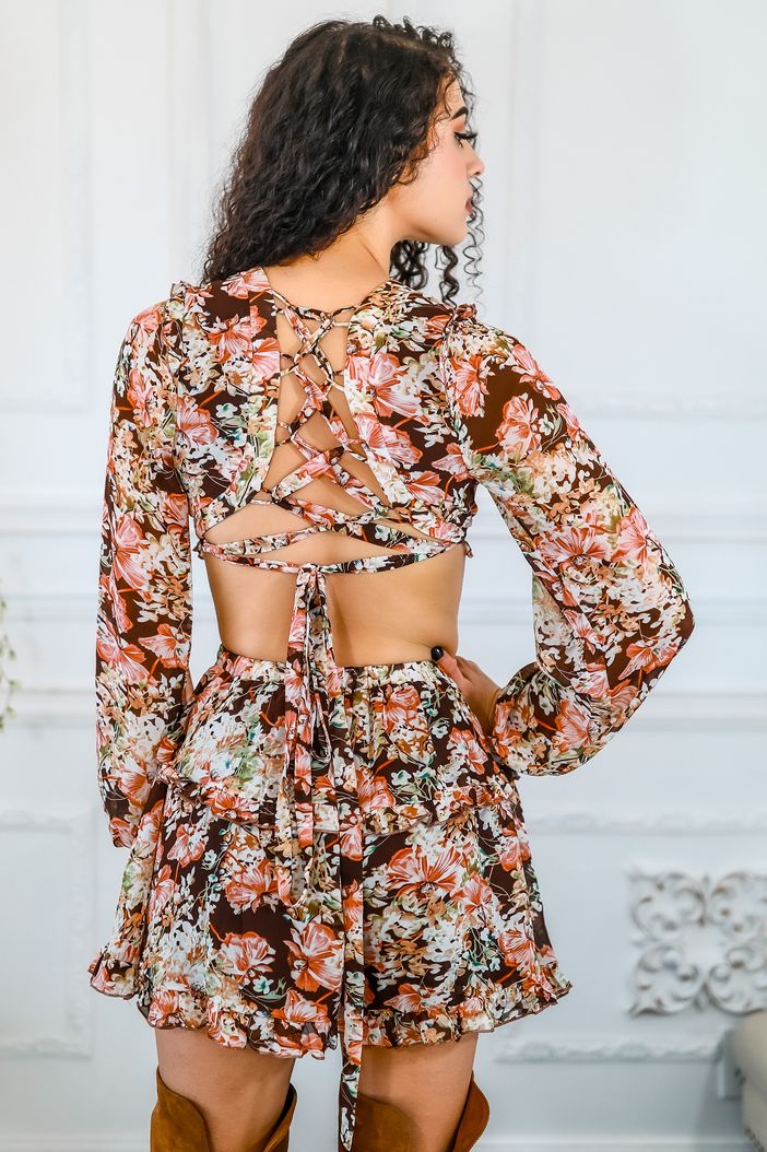 Floral Dreams Cut Out Mini Romper