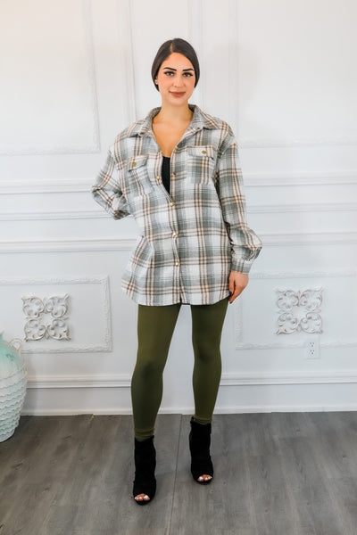 Heavy Weight Soft Plaid Flannel Jacket