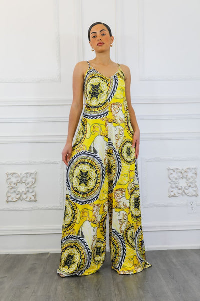 Round and Round We Go Wide Legged Jumpsuit