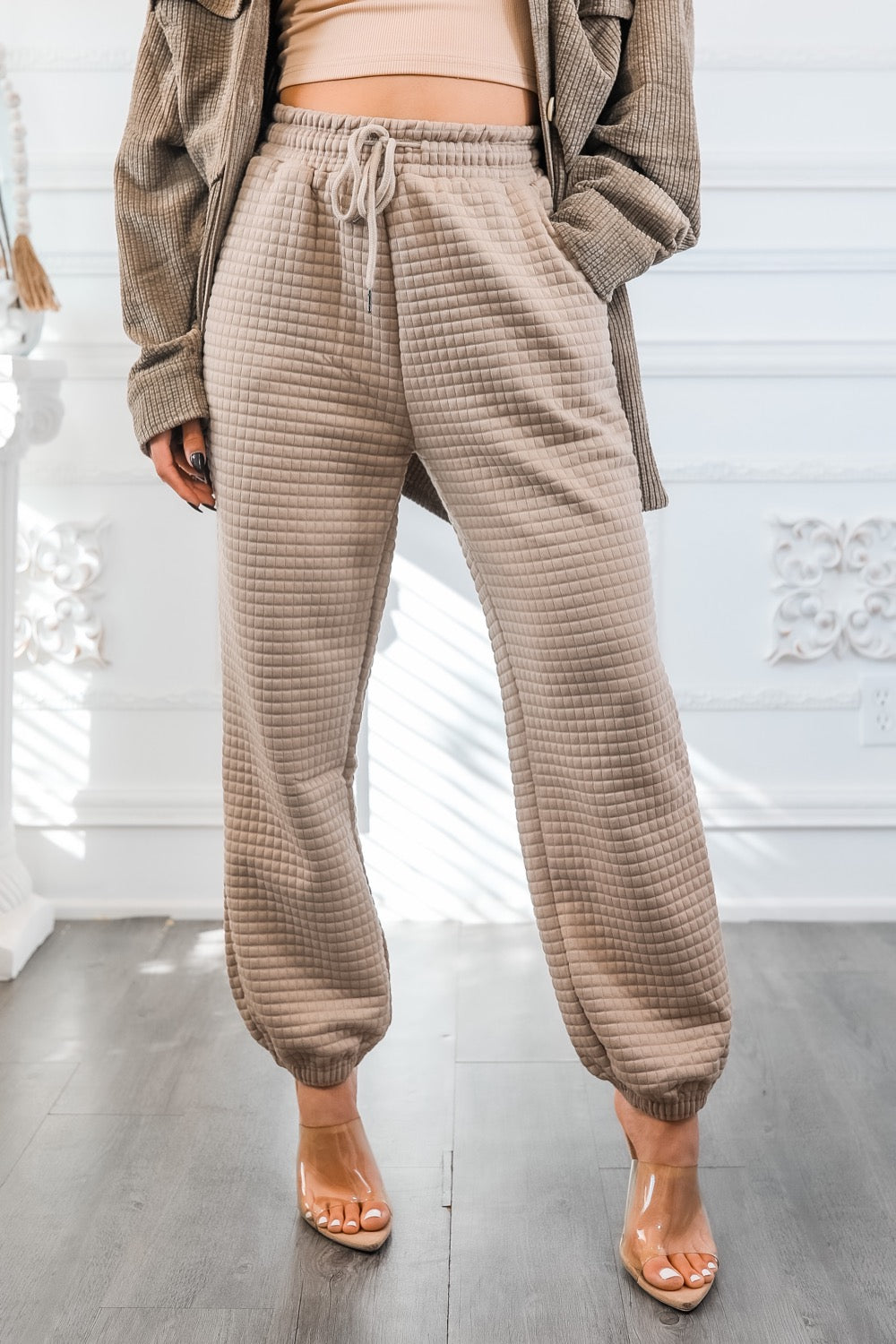 Waffles Anytime Cozy Waffle Jogger Pants