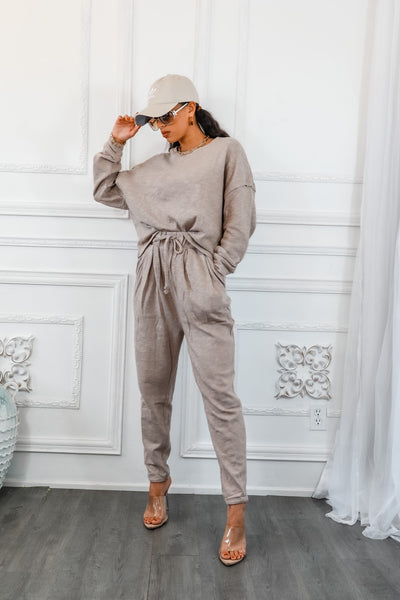 Flex Cotton Oversized Top and Lounge Jogger Pant Set