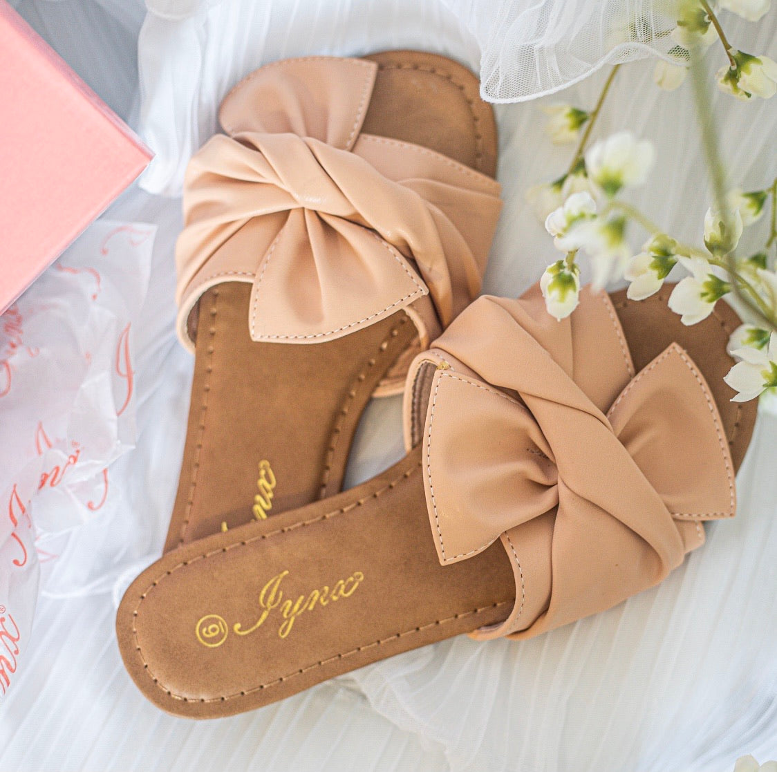Knotted Sandals Peach - SURELYMINE