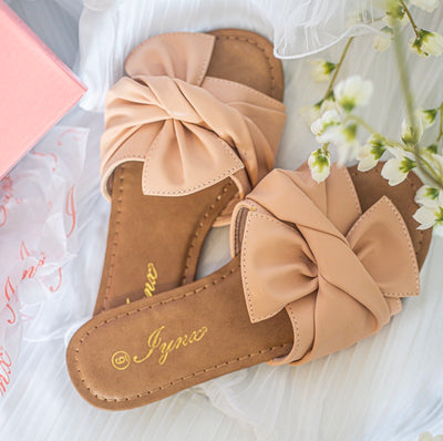 Knotted Sandals Peach - SURELYMINE