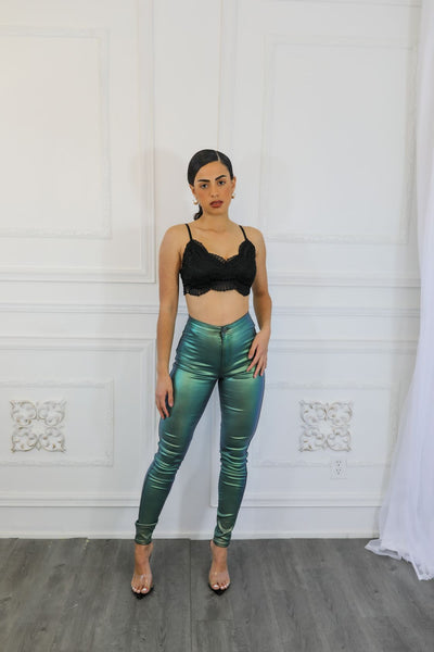 Metallic Dimensions Disco Stretch Pants