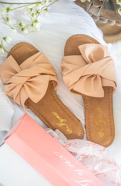 Knotted Sandals Peach - SURELYMINE