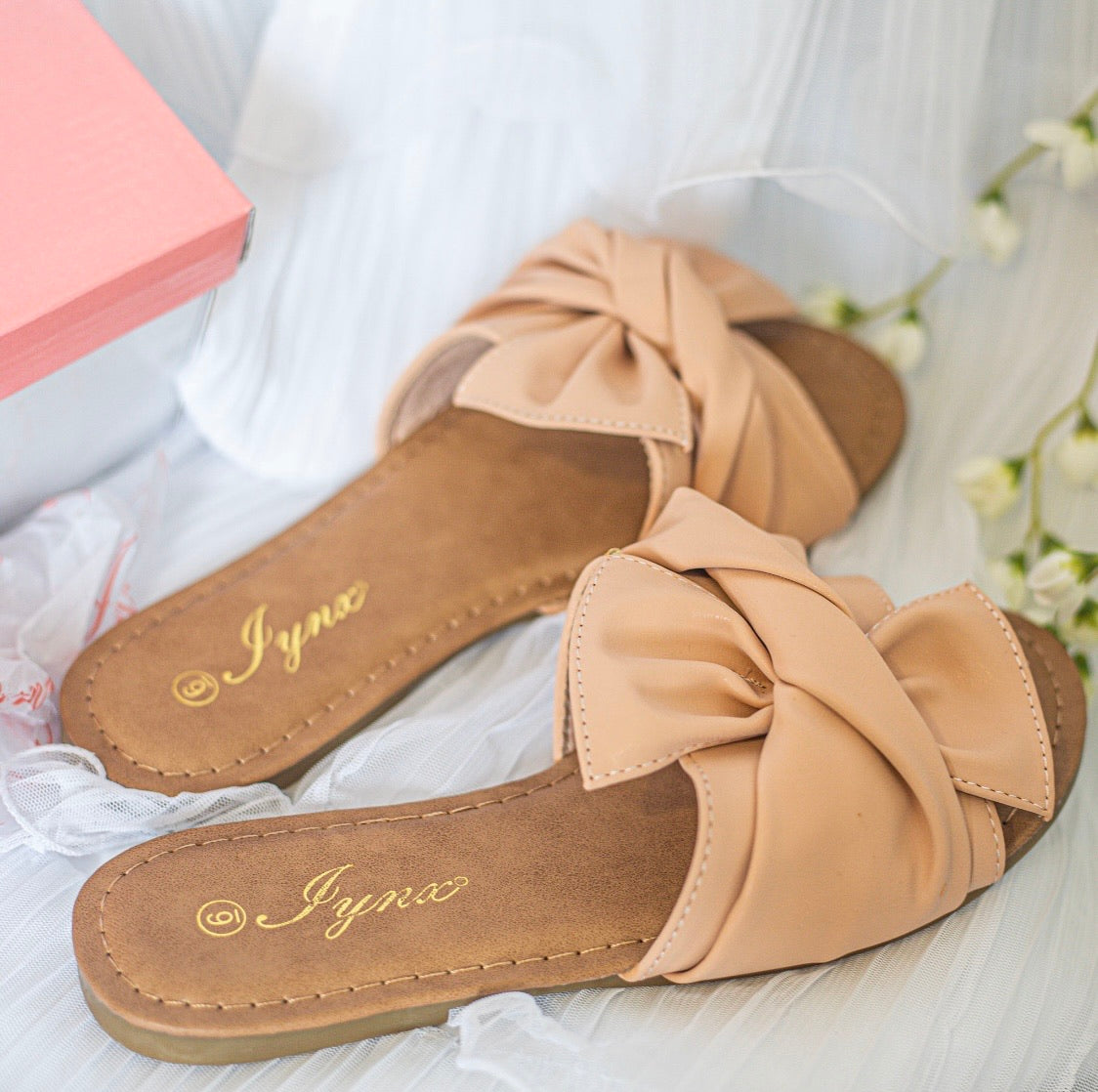 Knotted Sandals Peach - SURELYMINE
