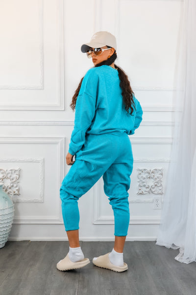 Flex Cotton Oversized Top and Lounge Jogger Pant Set