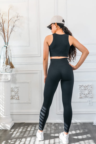 Next Level Ribbed Snatched Active Wear Pant Set