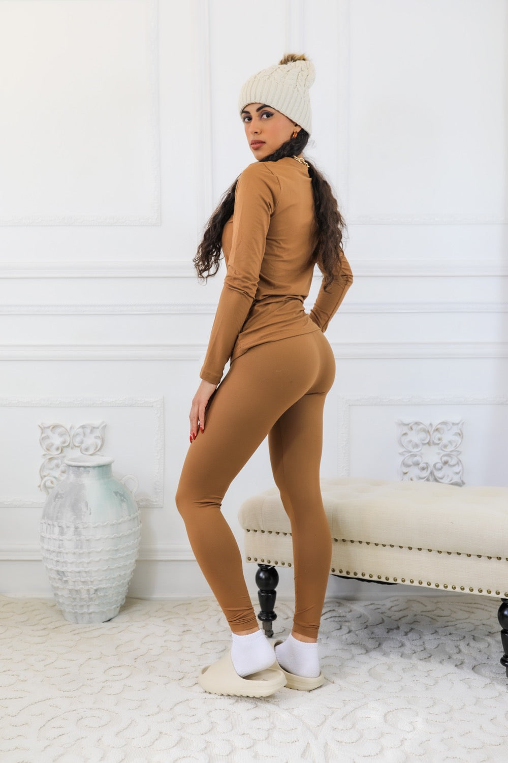 The Cozy Brushed Microfiber Round Neck and Legging Set