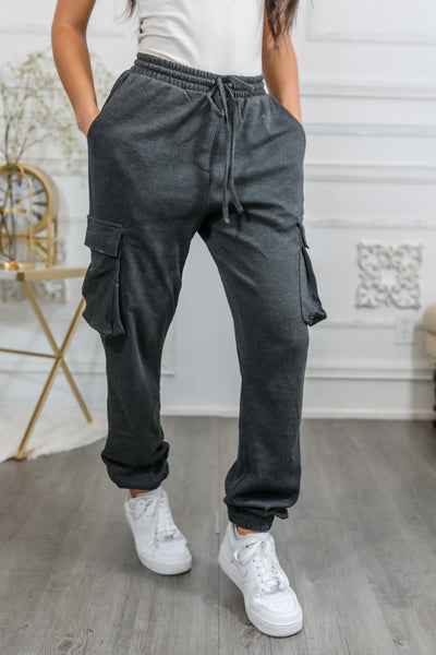 Cotton Drawstring CargoJoggers Pants