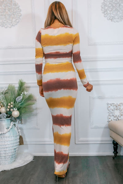 More Than a Chase Two Tones Tie Dye Maxi Dress